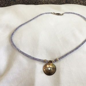 Sterling and amethyst Swarovski crystal